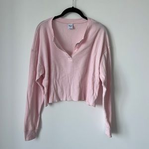 TNA Alamo Henley Thermal Longsleeve Shirt